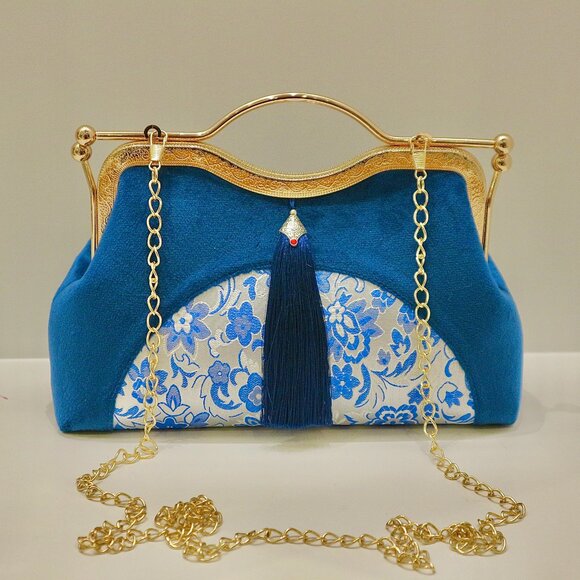 japanese bag, handmade bag, evening clutch, clutch bag, clutches, clutch purse - Picture 5 of 9